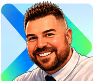 Illustrated portrait of Mitch Sanders, co-founder